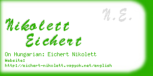 nikolett eichert business card